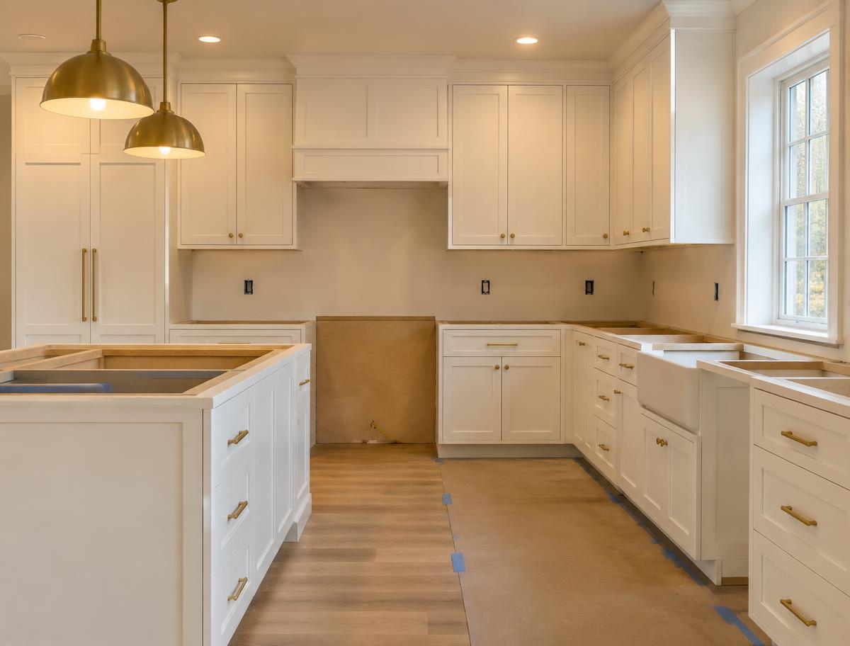 New kitchen cabinet installation